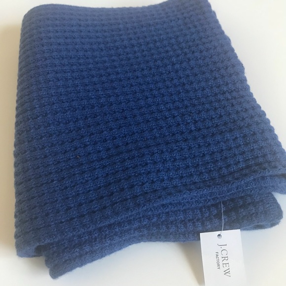 J. Crew Accessories - J crew navy cable knit scarf NWT